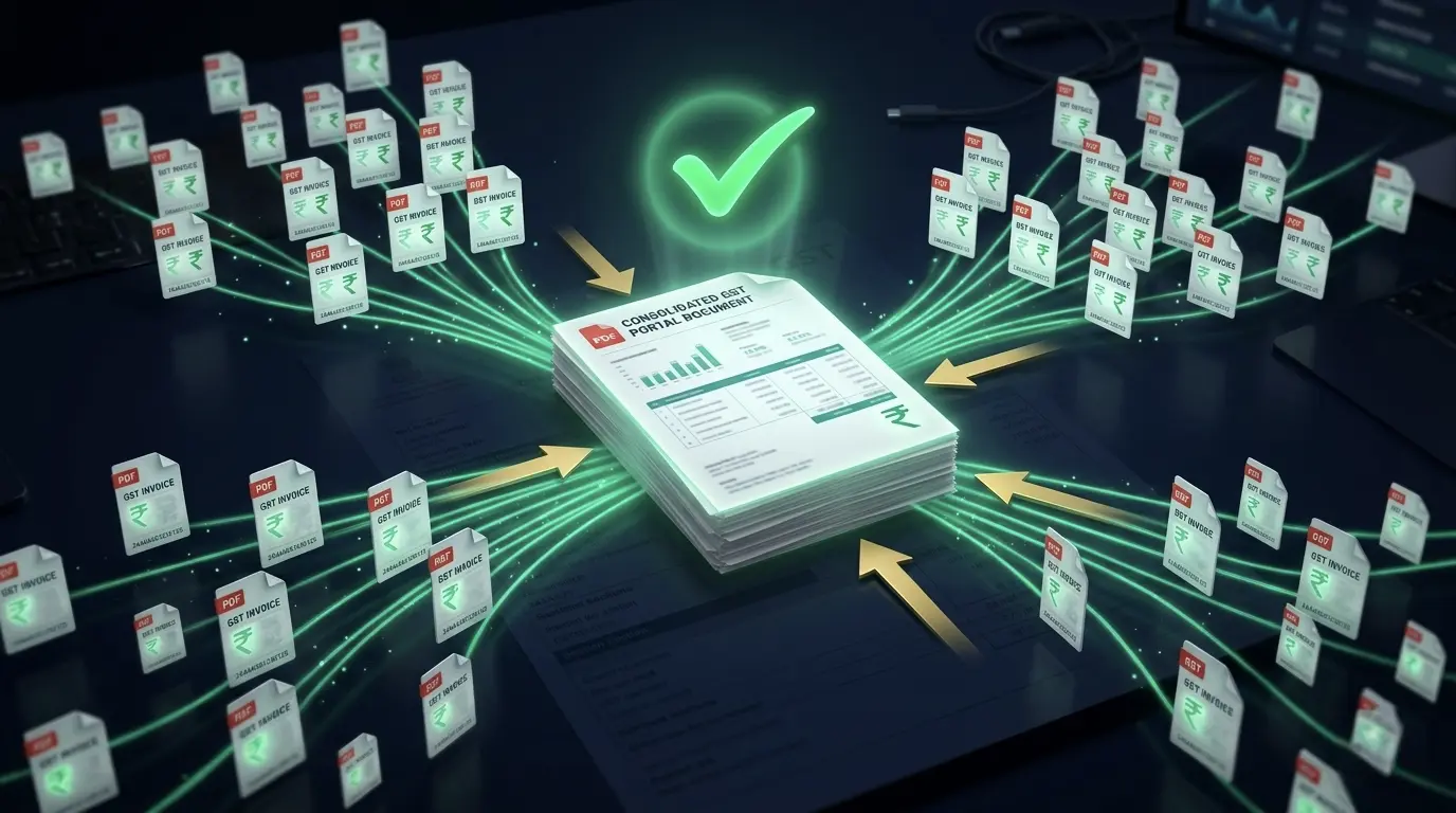 How to merge GST invoices into one PDF free — PDFTEQ browser-based tool