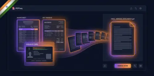 Merging PDFs for UPSC, GST portal and ITR filing India 2026 — PDFTeq free browser-based tool