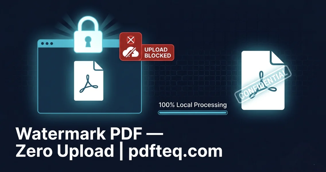Add watermark to PDF without uploading — client-side privacy guide 2026